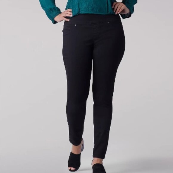 Lee Sculpting Slim Skinny Pull-On Plus, Black 20W - Picture 2 of 8